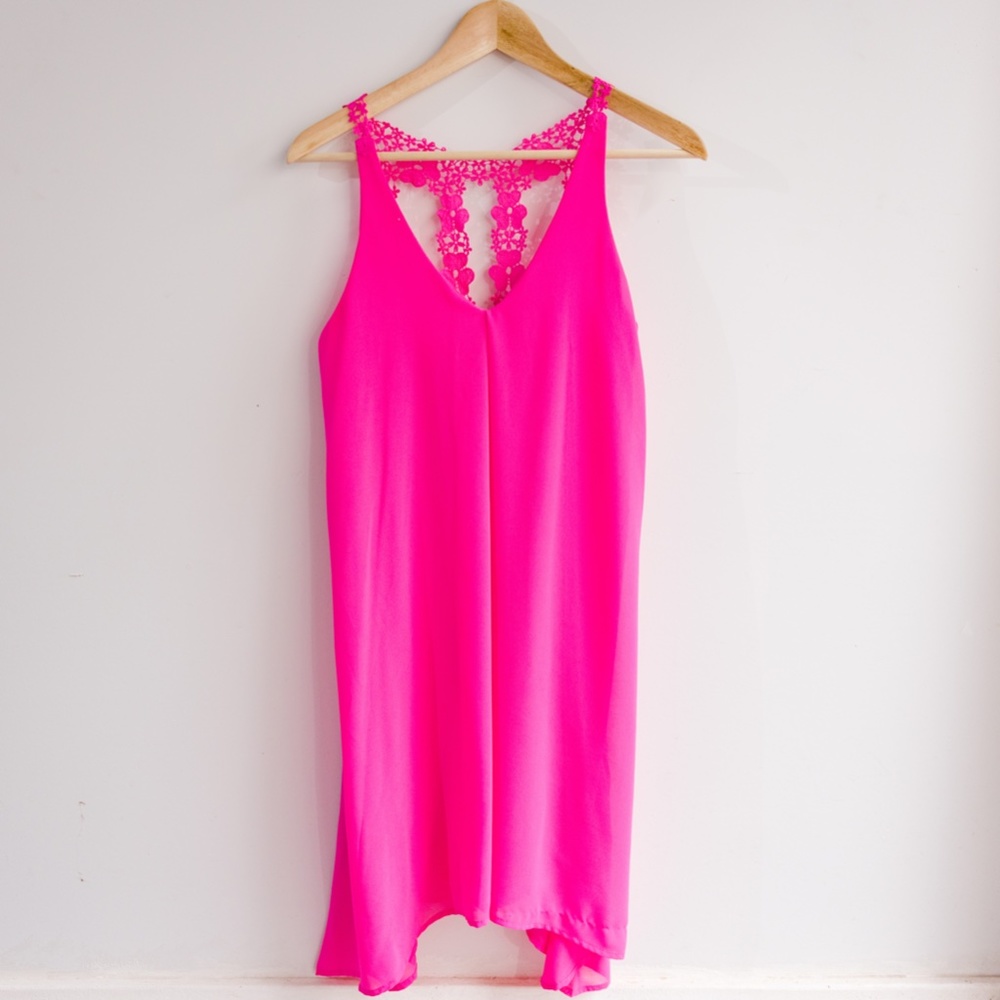 Francesca's Vibrant Pink Dress